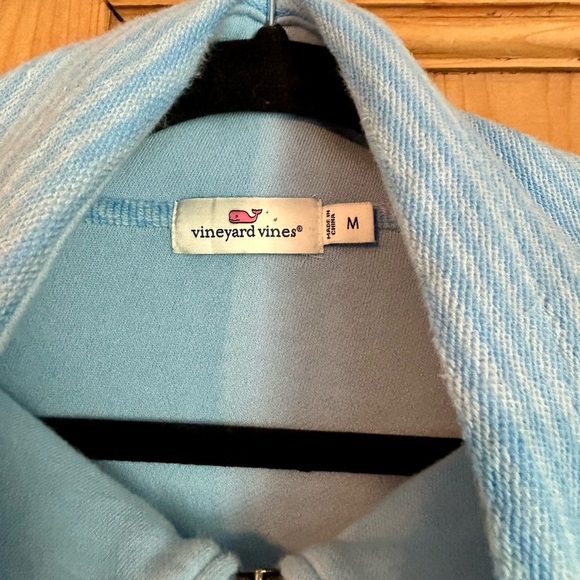Vineyard Vines Women’s Light Blue Zip-Up 100% Cotton Size Medium - Picture 3 of 9